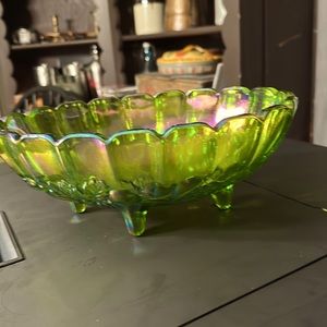 Vintage irredescent carnival glass